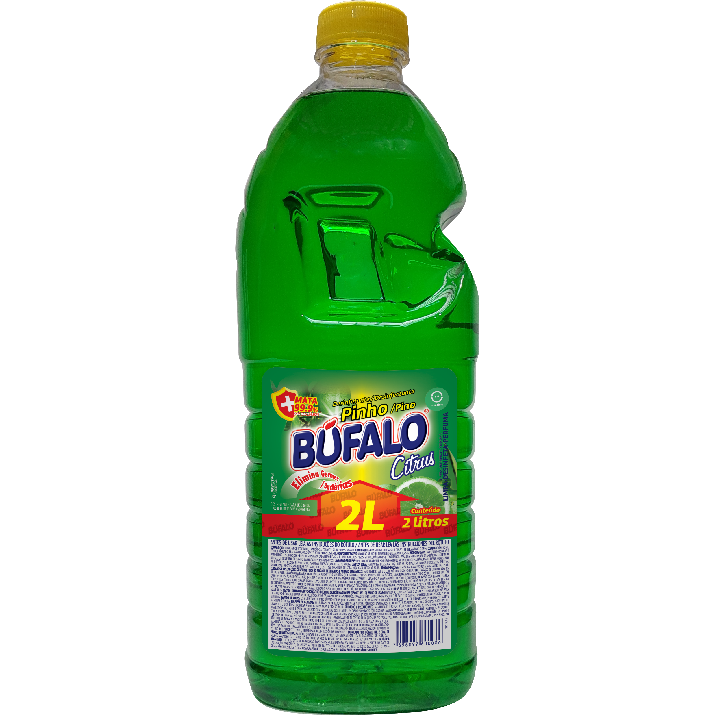 Desinfetante Pinho Búfalo Citrus 2000 Ml