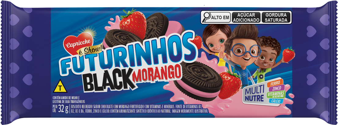 Recheado Black Morango 32G