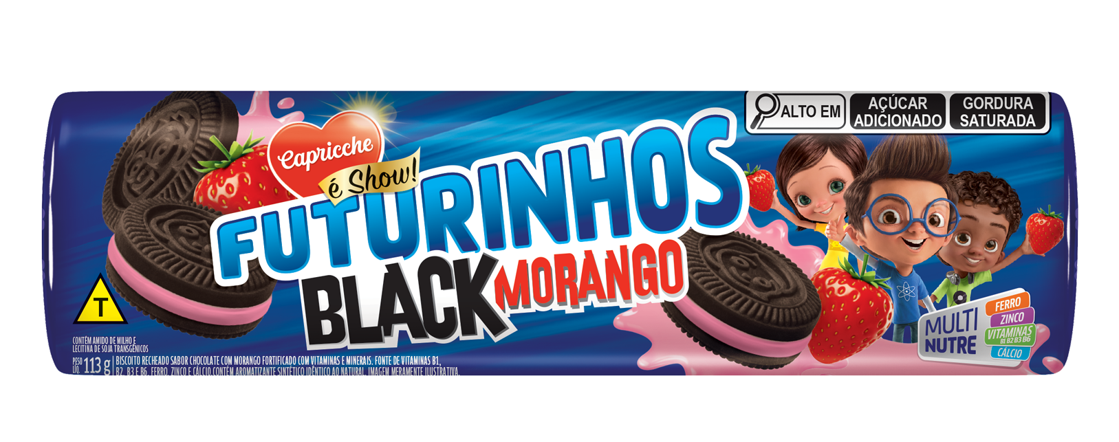 Recheado Black Morango 113G