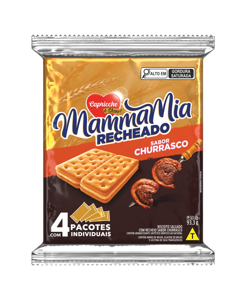 Mammamia Filled Cracker Barbecue Flavor 93.3G