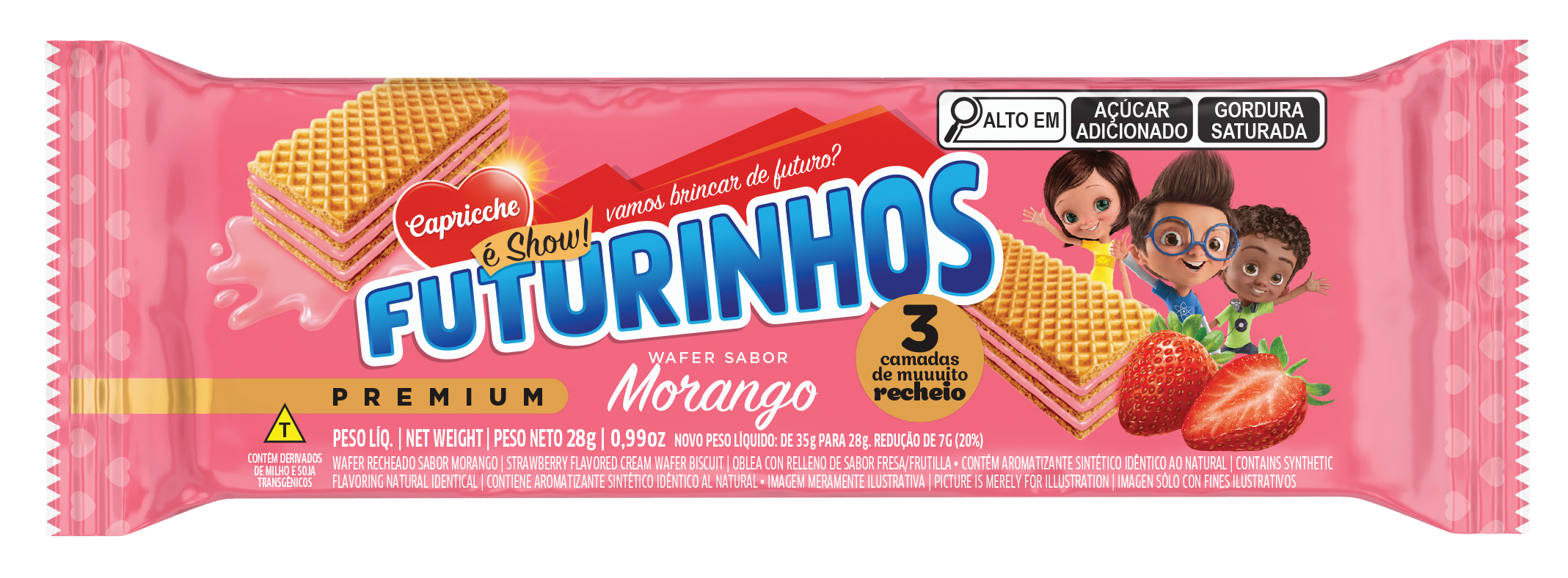 Wafer Morango 28G