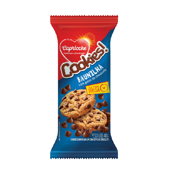 Cookies Baunilha Com Chocolate 40G