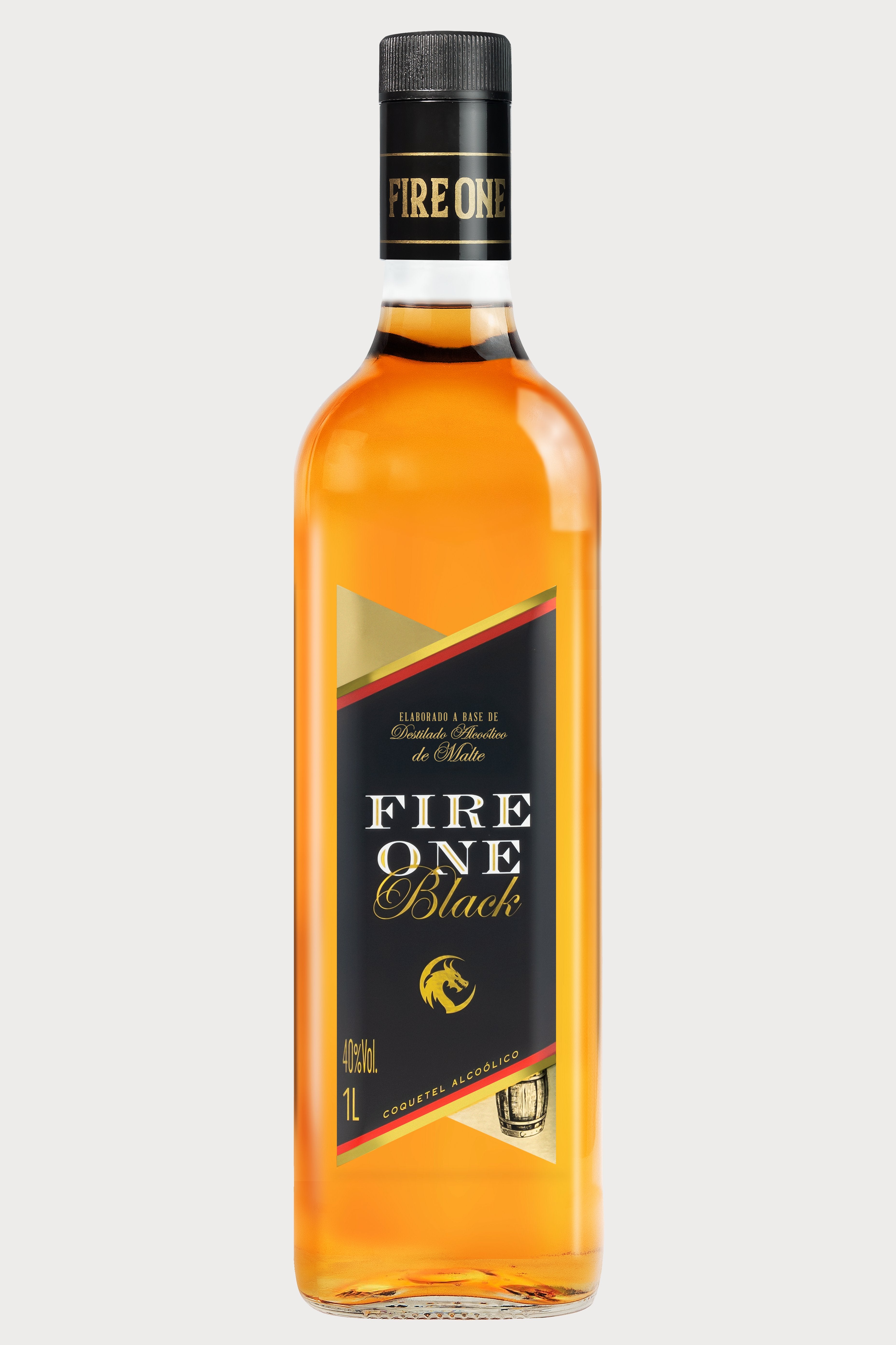 Alcoholic Cocktail Fire One Whisky Type 1 Black 1L