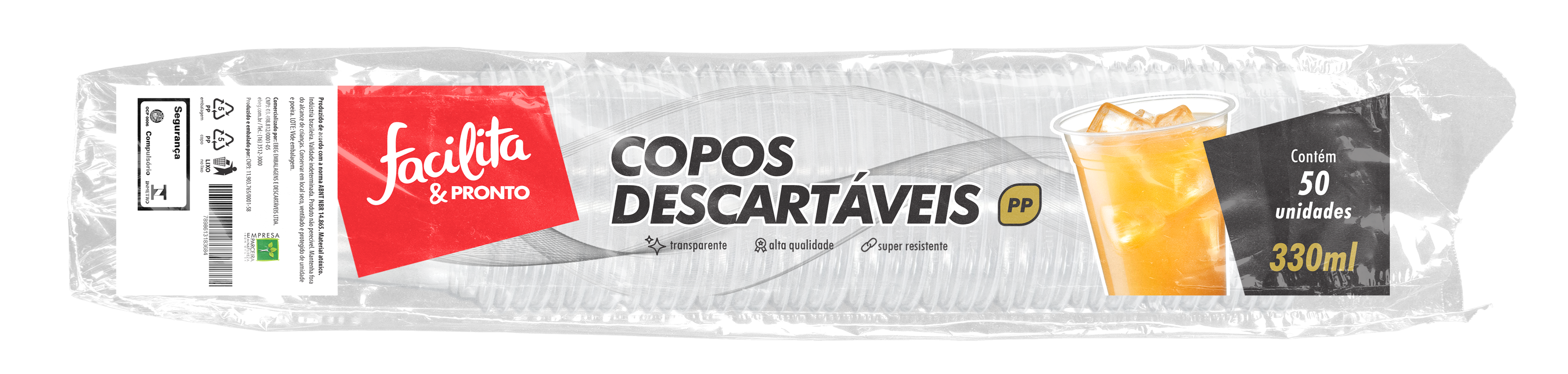 Copo Plast 330Ml Pp Liso Tr