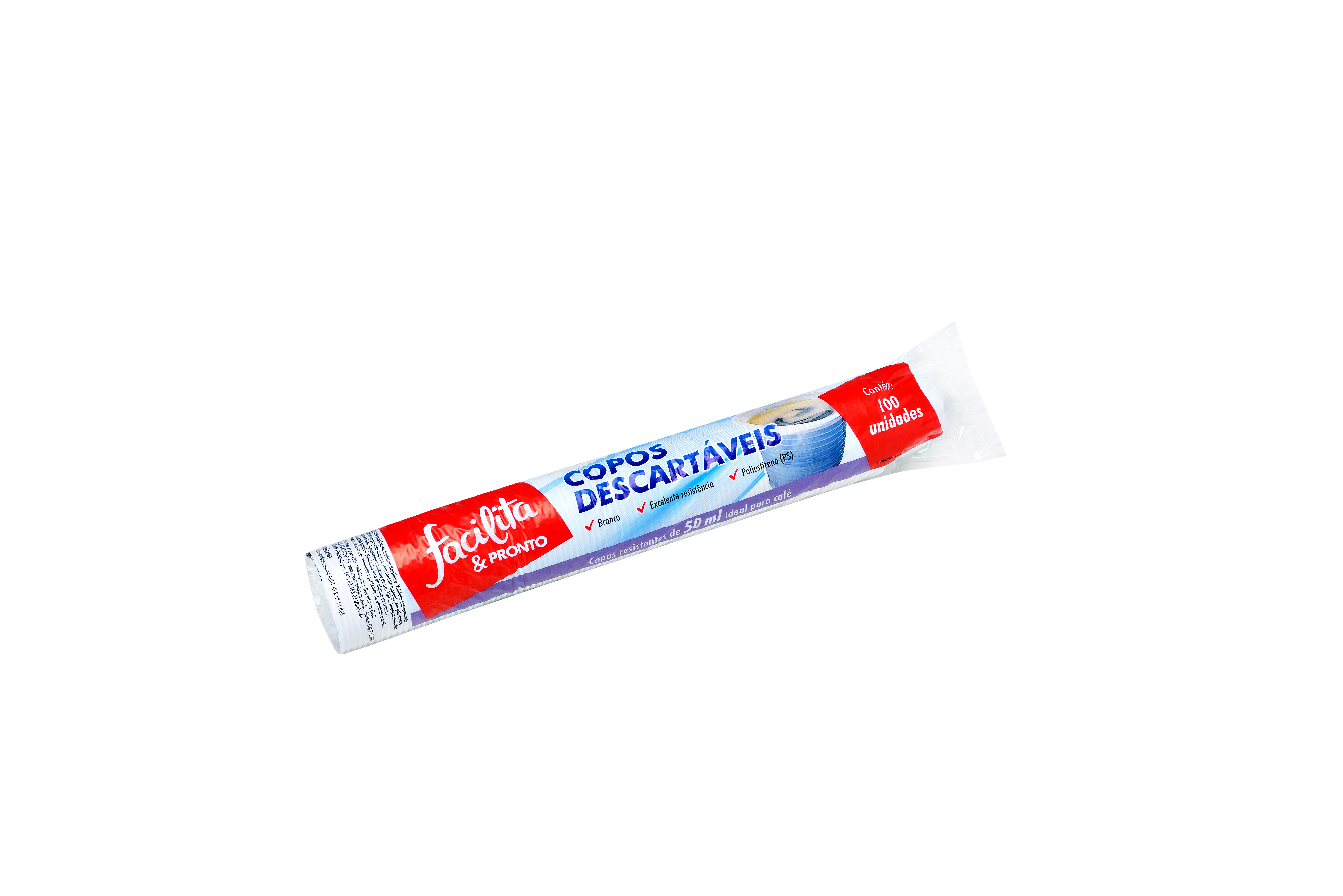 Copo Plast 50Ml Ps Branco